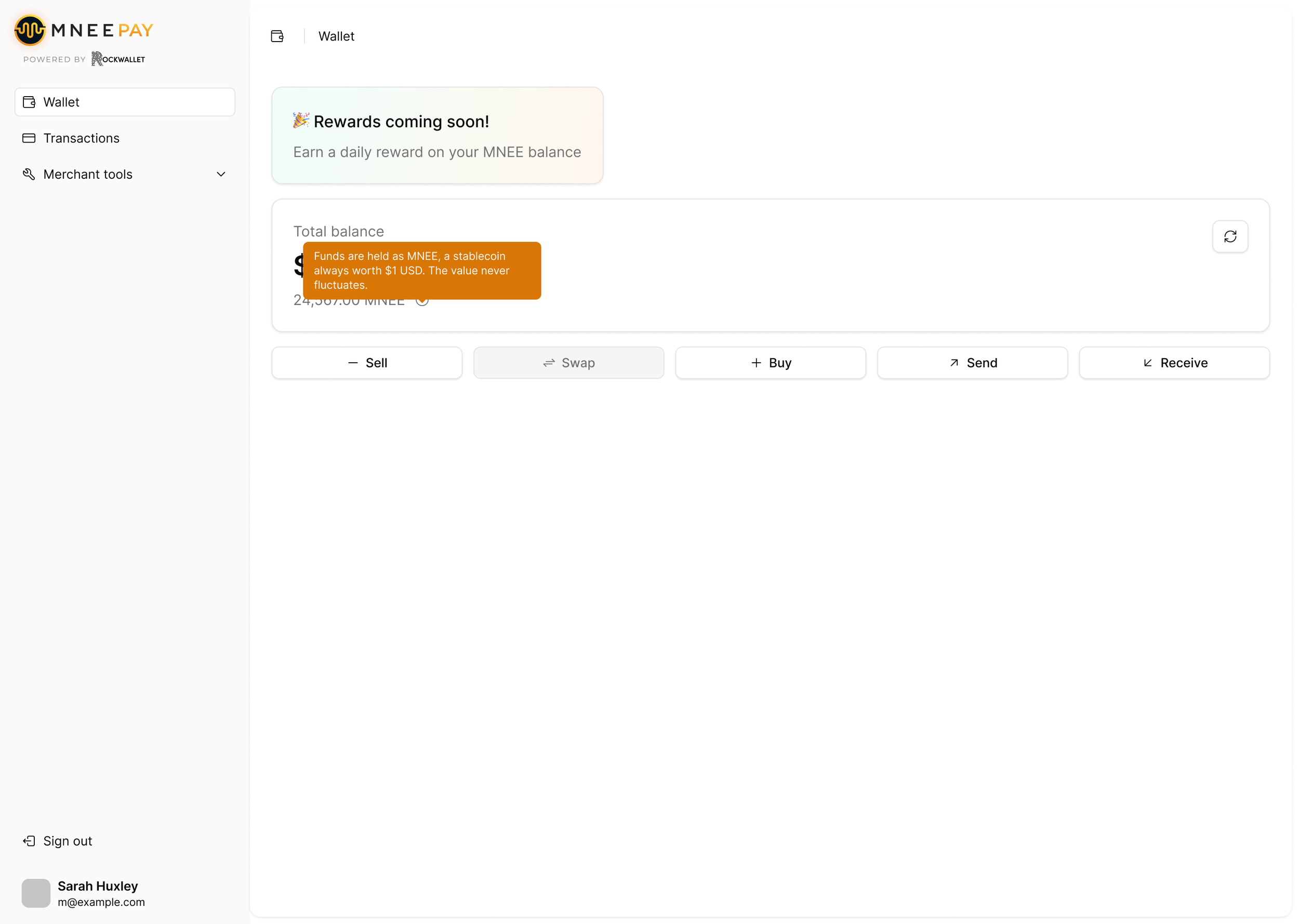 Dashboard tooltip