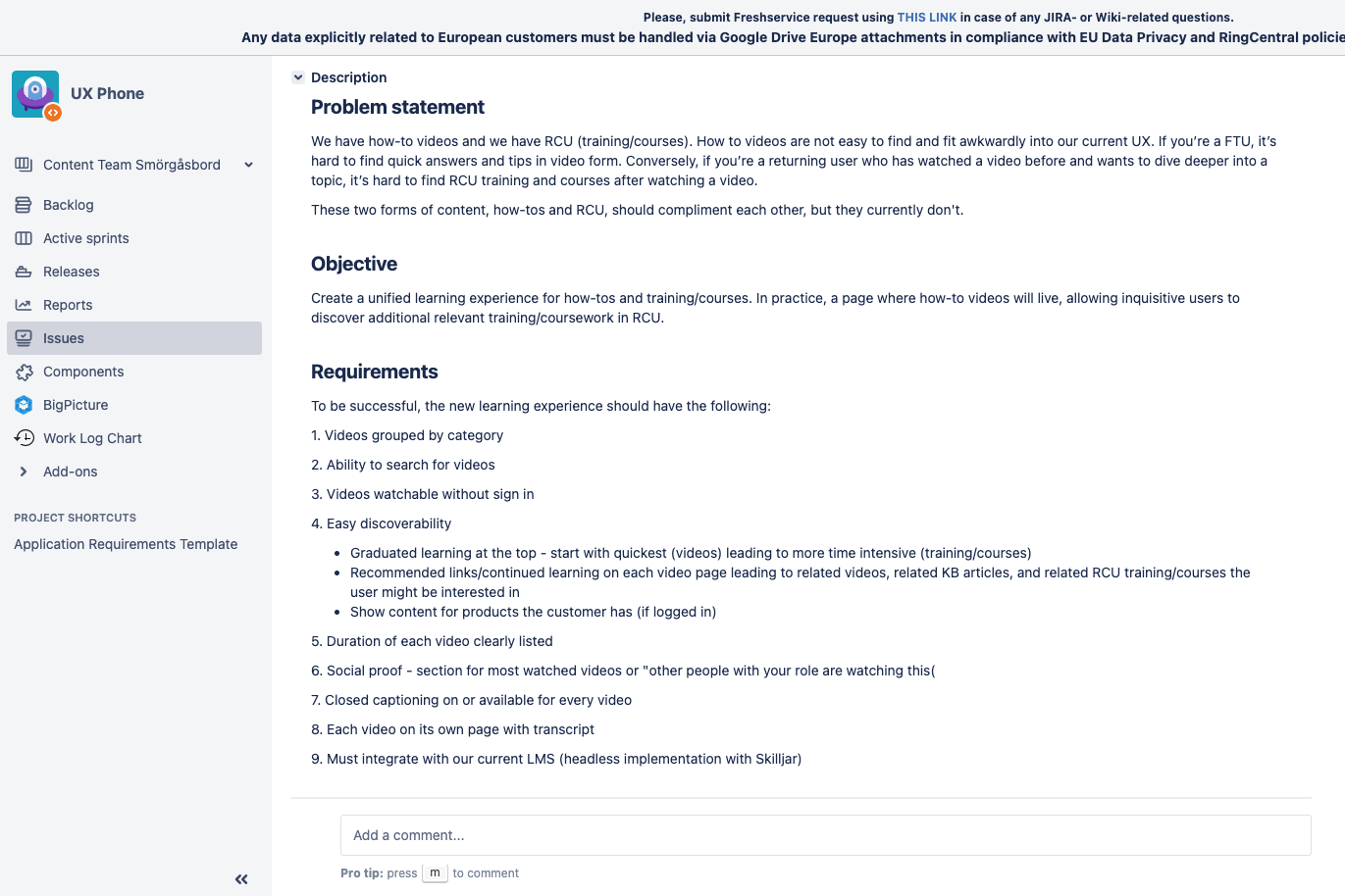 Watch and Learn site mockup