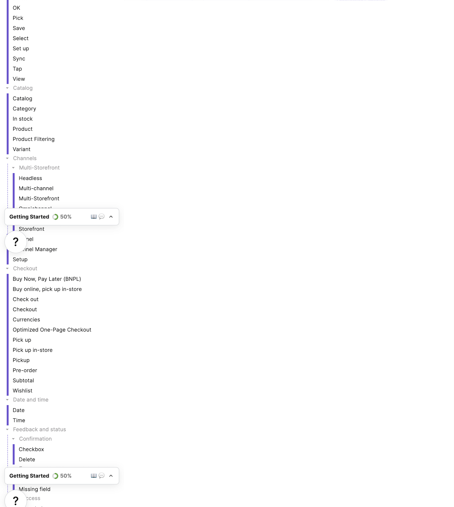 Component library overview